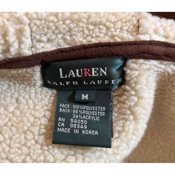 Lauren Ralph Lauren Womens Brown Hooded Toggle Coat With Faux Sherpa Lining - M - Picture 3 of 7